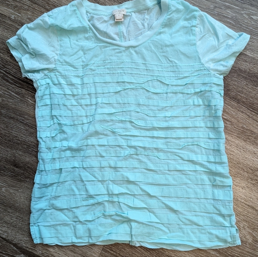 J. Crew Pleated Mint Tee Size Small